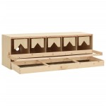 vidaXL Cuibar găini cu 5 compartimente, 117x33x38 cm, lemn masiv pin vidaXL Cuibar găini cu 5 compartimente, 117x33x38 cm, lemn masiv pin