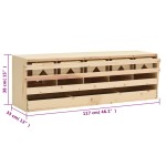 vidaXL Cuibar găini cu 5 compartimente, 117x33x38 cm, lemn masiv pin vidaXL Cuibar găini cu 5 compartimente, 117x33x38 cm, lemn masiv pin