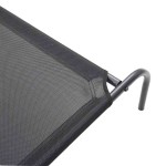 vidaXL Pat înălţat pentru câini, negru, textilenă, L vidaXL Pat înălţat pentru câini, negru, textilenă, L