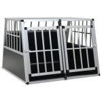 vidaXL Cușcă de câini cu ușă dublă, 94 x 88 x 69 cm vidaXL Cușcă de câini cu ușă dublă, 94 x 88 x 69 cm