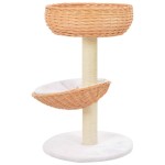 vidaXL Ansamblu pentru pisici stâlp funie sisal natural lemn salcie vidaXL Ansamblu pentru pisici stâlp funie sisal natural lemn salcie