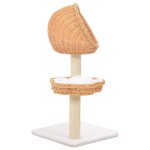 vidaXL Ansamblu pentru pisici cu stâlp funie sisal, natural, salcie vidaXL Ansamblu pentru pisici cu stâlp funie sisal, natural, salcie