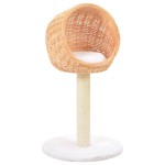 vidaXL Ansamblu pentru pisici cu stâlp funie sisal, lemn de salcie vidaXL Ansamblu pentru pisici cu stâlp funie sisal, lemn de salcie