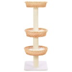 vidaXL Ansamblu pentru pisici cu stâlp funie sisal, natural, salcie