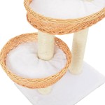vidaXL Ansamblu pentru pisici cu stâlp funie sisal, natural, salcie