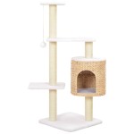 vidaXL Ansamblu pentru pisici, stâlp cu funie de sisal, iarbă de mare vidaXL Ansamblu pentru pisici, stâlp cu funie de sisal, iarbă de mare