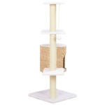vidaXL Ansamblu pentru pisici, stâlp cu funie de sisal, iarbă de mare vidaXL Ansamblu pentru pisici, stâlp cu funie de sisal, iarbă de mare