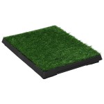 vidaXL Toaletă animale companie tavă & gazon artificial 63x50x7 cm WC vidaXL Toaletă animale companie tavă & gazon artificial 63x50x7 cm WC