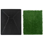 vidaXL Toaletă animale companie tavă & gazon artificial 63x50x7 cm WC vidaXL Toaletă animale companie tavă & gazon artificial 63x50x7 cm WC