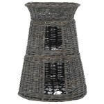vidaXL Set coșuri pisici, perne, 3 piese, gri, 47x34x60 cm, răchită