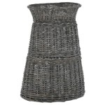 vidaXL Set coșuri pisici, perne, 3 piese, gri, 47x34x60 cm, răchită