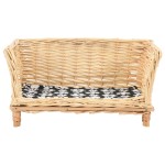 vidaXL Coș pentru câini cu pernă, 50x33x30 cm, salcie naturală vidaXL Coș pentru câini cu pernă, 50x33x30 cm, salcie naturală