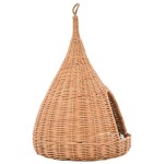 vidaXL Casă pentru pisici cu pernă, 40x60 cm, salcie naturală, teepee vidaXL Casă pentru pisici cu pernă, 40x60 cm, salcie naturală, teepee