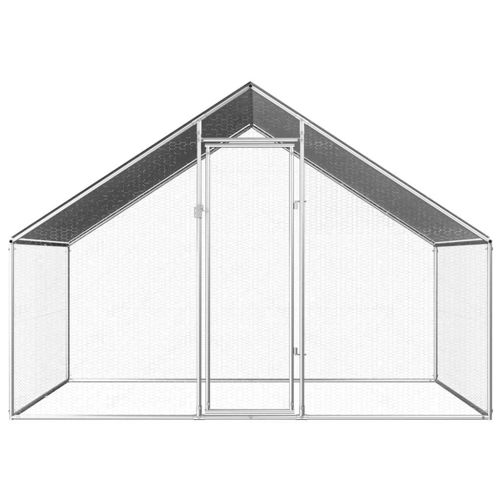 vidaXL Coteț de păsări pentru exterior, 2,75x2x1,92 m, oțel galvanizat