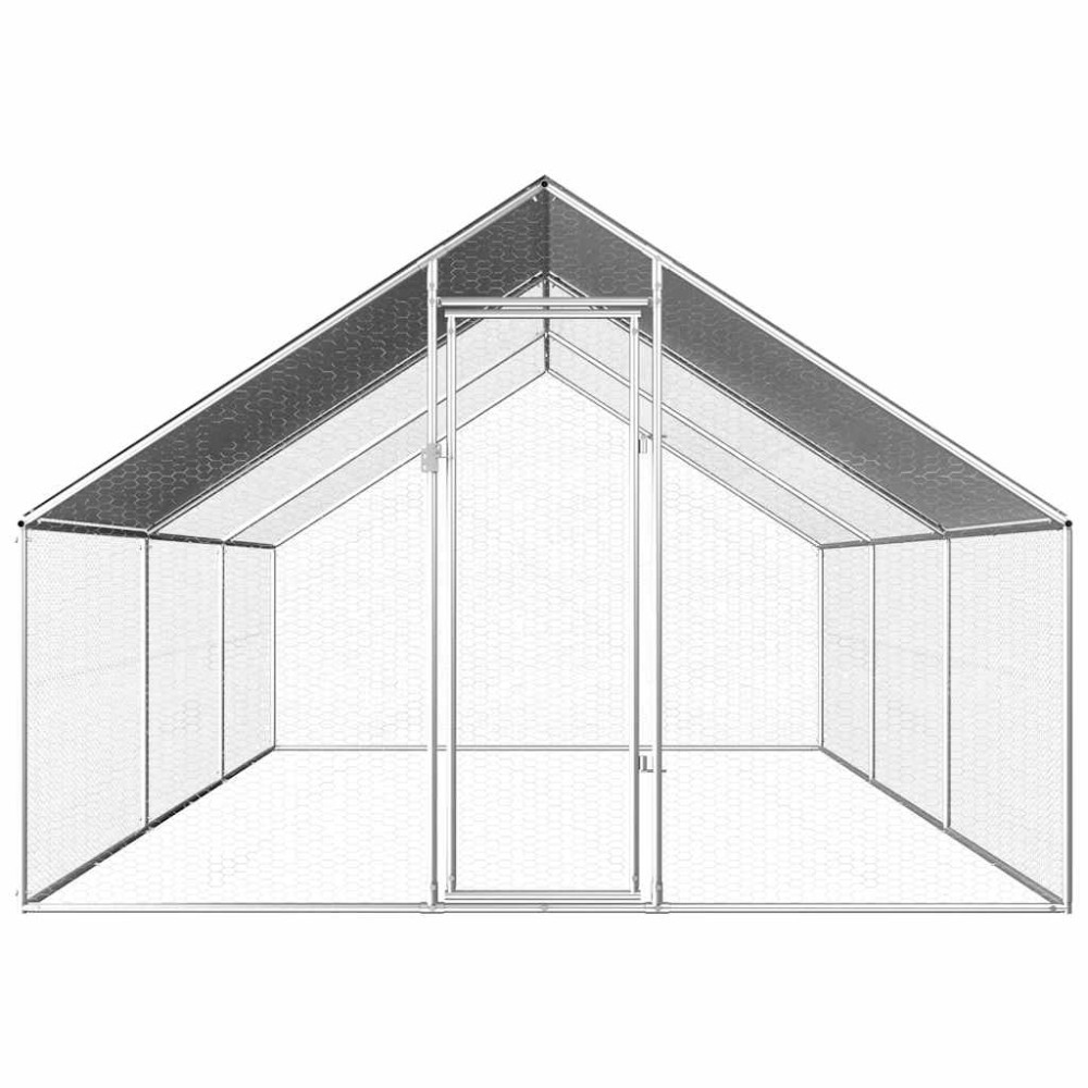 vidaXL Coteț de păsări pentru exterior, 2,75x6x1,92 m, oțel galvanizat
