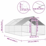 vidaXL Coteț de păsări pentru exterior, 2,75x6x1,92 m, oțel galvanizat vidaXL Coteț de păsări pentru exterior, 2,75x6x1,92 m, oțel galvanizat