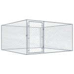 vidaXL Padoc pentru câini de exterior, 2 x 2 x 1 m, oțel galvanizat