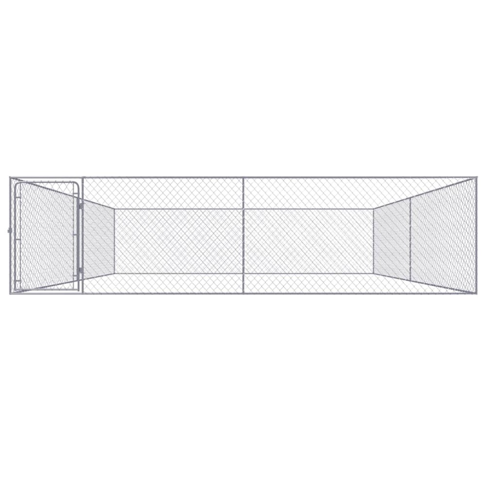 vidaXL Padoc pentru câini de exterior, 4 x 4 x 1 m, oțel galvanizat