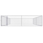 vidaXL Padoc pentru câini de exterior, 4 x 4 x 1 m, oțel galvanizat