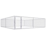 vidaXL Padoc pentru câini de exterior, 4 x 4 x 1 m, oțel galvanizat