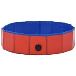 vidaXL Piscină pentru câini pliabilă, roșu, 80 x 20 cm, PVC vidaXL Piscină pentru câini pliabilă, roșu, 80 x 20 cm, PVC