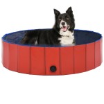vidaXL Piscină pentru câini pliabilă, roșu, 120 x 30 cm, PVC vidaXL Piscină pentru câini pliabilă, roșu, 120 x 30 cm, PVC
