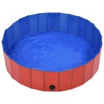 vidaXL Piscină pentru câini pliabilă, roșu, 120 x 30 cm, PVC vidaXL Piscină pentru câini pliabilă, roșu, 120 x 30 cm, PVC
