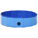 vidaXL Piscină pentru câini pliabilă, albastru, 80 x 20 cm, PVC vidaXL Piscină pentru câini pliabilă, albastru, 80 x 20 cm, PVC