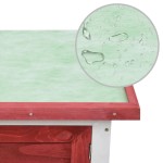 vidaXL Cușcă de iepuri pentru exterior, 1 nivel, roșu, lemn