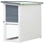 vidaXL Cușcă de iepuri pentru exterior, 1 ușă, gri, lemn vidaXL Cușcă de iepuri pentru exterior, 1 ușă, gri, lemn