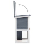 vidaXL Cușcă de iepuri pentru exterior, 1 ușă, gri, lemn vidaXL Cușcă de iepuri pentru exterior, 1 ușă, gri, lemn