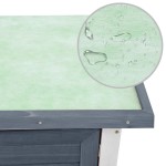 vidaXL Cușcă de iepuri pentru exterior, 1 ușă, gri, lemn vidaXL Cușcă de iepuri pentru exterior, 1 ușă, gri, lemn