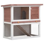 vidaXL Cușcă de iepuri pentru exterior, 1 ușă, maro, lemn vidaXL Cușcă de iepuri pentru exterior, 1 ușă, maro, lemn