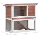 vidaXL Cușcă de iepuri pentru exterior, 1 ușă, maro, lemn vidaXL Cușcă de iepuri pentru exterior, 1 ușă, maro, lemn