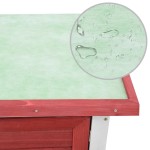 vidaXL Cușcă de iepuri pentru exterior, 1 ușă, roșu, lemn vidaXL Cușcă de iepuri pentru exterior, 1 ușă, roșu, lemn