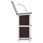 vidaXL Cușcă de iepuri pentru exterior, 4 uși, gri, lemn vidaXL Cușcă de iepuri pentru exterior, 4 uși, gri, lemn
