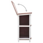 vidaXL Cușcă de iepuri pentru exterior, 4 uși, maro, lemn