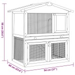 vidaXL Cușcă de iepuri pentru exterior, 3 uși, gri, lemn vidaXL Cușcă de iepuri pentru exterior, 3 uși, gri, lemn