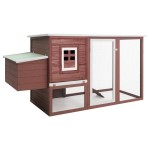 vidaXL Coteț păsări de exterior, casă găini cu 1 cuibar, maro, lemn vidaXL Coteț păsări de exterior, casă găini cu 1 cuibar, maro, lemn