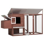 vidaXL Coteț păsări de exterior, casă găini cu 1 cuibar, maro, lemn vidaXL Coteț păsări de exterior, casă găini cu 1 cuibar, maro, lemn