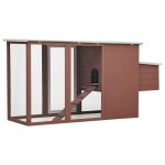 vidaXL Coteț păsări de exterior, casă găini cu 1 cuibar, maro, lemn vidaXL Coteț păsări de exterior, casă găini cu 1 cuibar, maro, lemn