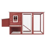 vidaXL Coteț de păsări de exterior, casă găini cu 1 cuibar, roșu, lemn vidaXL Coteț de păsări de exterior, casă găini cu 1 cuibar, roșu, lemn