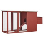 vidaXL Coteț de păsări de exterior, casă găini cu 1 cuibar, roșu, lemn vidaXL Coteț de păsări de exterior, casă găini cu 1 cuibar, roșu, lemn