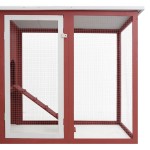 vidaXL Coteț de păsări de exterior, casă găini cu 1 cuibar, roșu, lemn vidaXL Coteț de păsări de exterior, casă găini cu 1 cuibar, roșu, lemn