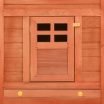 vidaXL Cușcă de iepuri exterior, spațiu de joacă, maro, lemn de brad