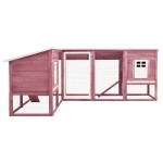vidaXL Cușcă iepuri exterior, spațiu de joacă, cafeniu/alb, lemn brad vidaXL Cușcă iepuri exterior, spațiu de joacă, cafeniu/alb, lemn brad