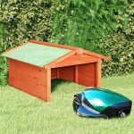 vidaXL Garaj mașină de tuns iarba robot, 72x87x50 cm, lemn masiv brad vidaXL Garaj mașină de tuns iarba robot, 72x87x50 cm, lemn masiv brad