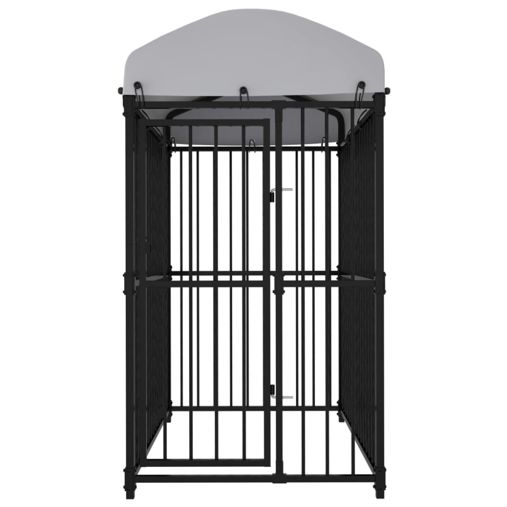 vidaXL Padoc pentru câini de exterior, cu acoperiș, 150 x 100 x 175 cm