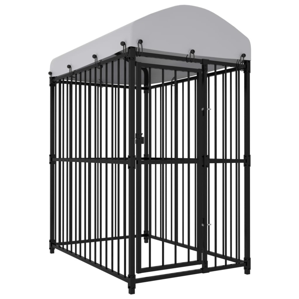 vidaXL Padoc pentru câini de exterior, cu acoperiș, 150 x 100 x 175 cm