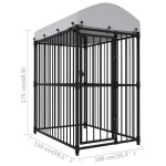 vidaXL Padoc pentru câini de exterior, cu acoperiș, 150 x 100 x 175 cm vidaXL Padoc pentru câini de exterior, cu acoperiș, 150 x 100 x 175 cm